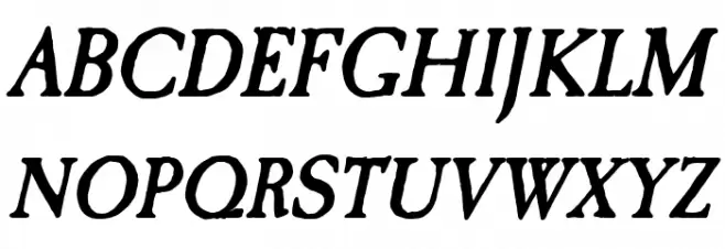 Caslon Antique Bold Italic Шрифта ВЕРХНИЙ