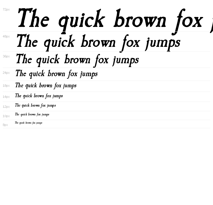 Caslon Antique Bold Italic Waterfall