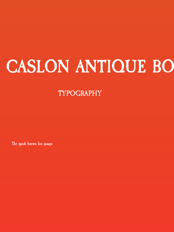 Caslon Antique Bold Poster