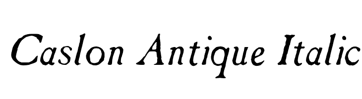 Caslon Antique Italic Font