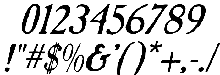 Caslon Antique Italic Font OTHER CHARS