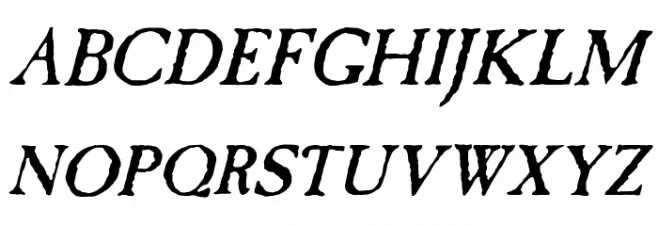 Caslon Antique Italic Font UPPERCASE