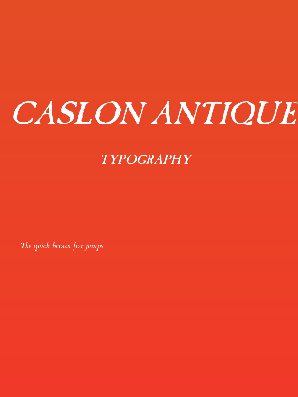 Caslon Antique Italic Poster