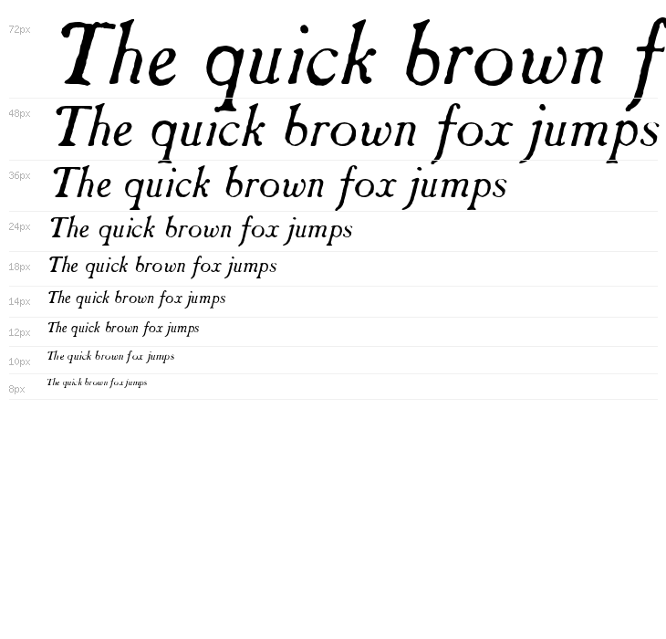 Caslon Antique Italic Waterfall