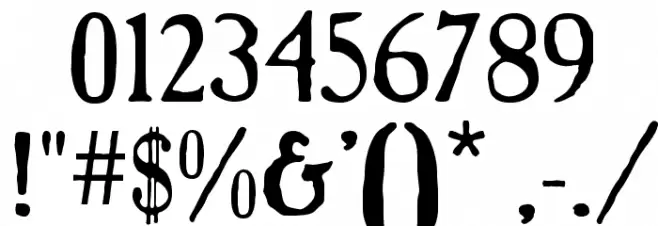 Caslon Antique Font OTHER CHARS