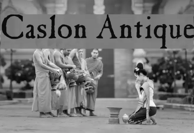 Caslon Antique Font examples