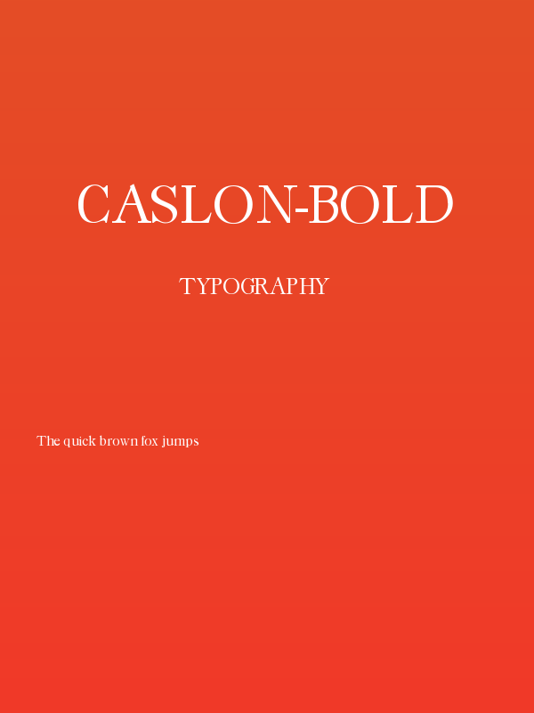 Caslon-Bold Poster