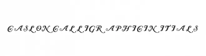 Caslon Calligraphic Initials  नि: शुल्क फ़ॉन्ट्स डाउनलोड