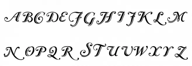 Caslon Calligraphic Initials Schriftart Groß