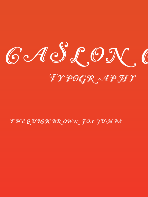 Caslon Calligraphic Initials Poster