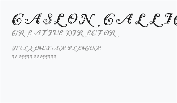 Caslon Calligraphic Initials Business Card