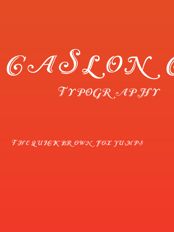 Caslon Calligraphic Initials Poster