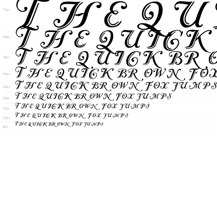 Caslon Calligraphic Initials Waterfall