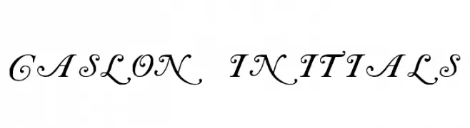 Caslon Initials  Frei Schriftart Herunterladen