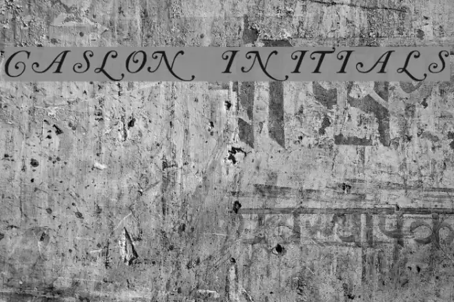 Caslon Initials Font examples