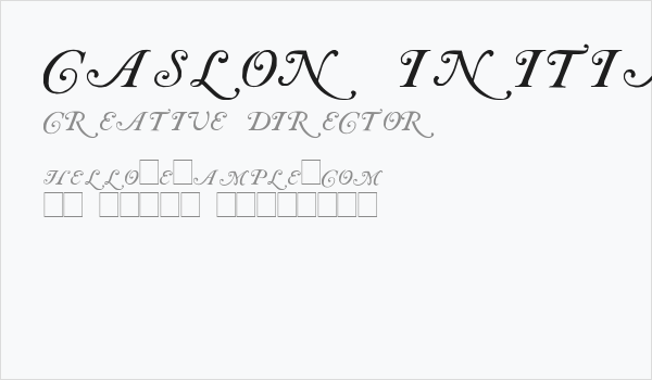 Caslon Initials Business Card