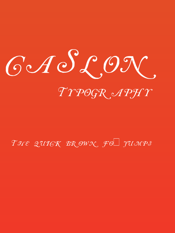 Caslon Initials Poster