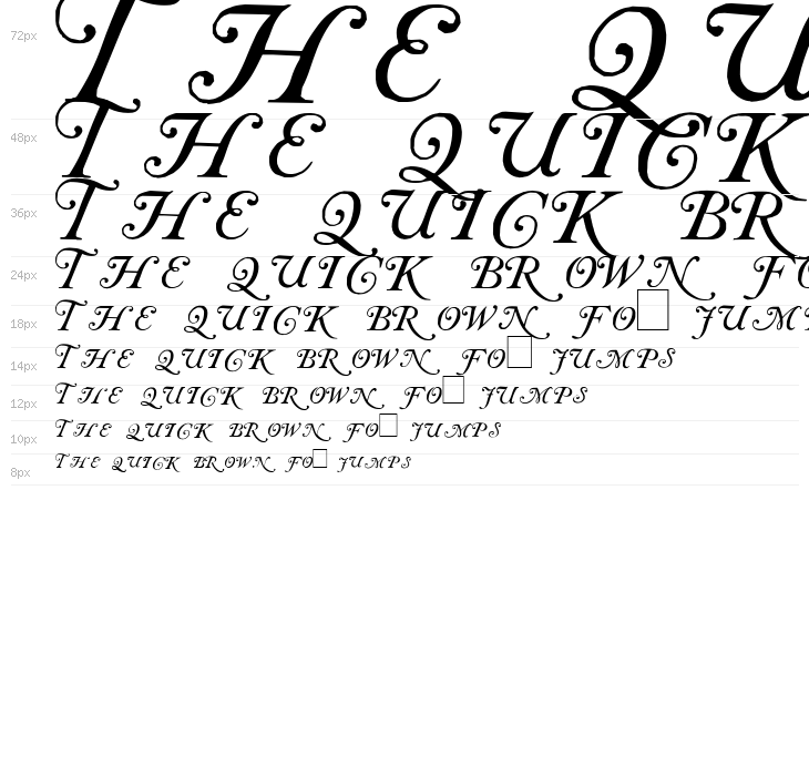 Caslon Initials Waterfall