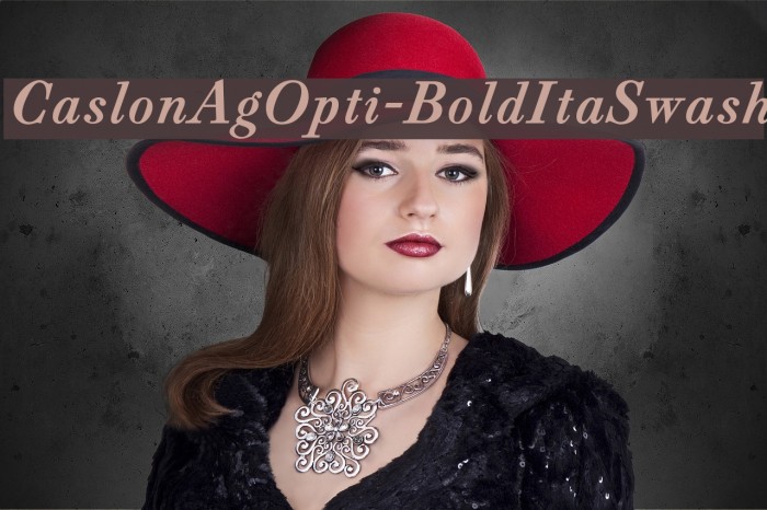 CaslonAgOpti-BoldItaSwash Font examples