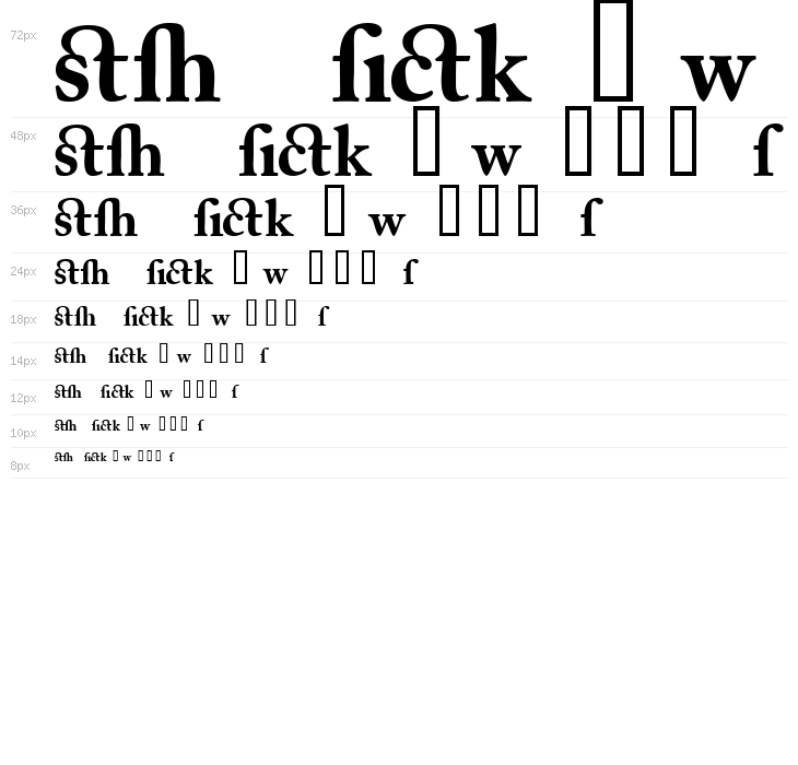 CaslonAlternateBlackSSK Waterfall