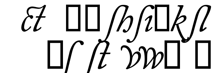 CaslonAlternateSSK Italic Font LOWERCASE