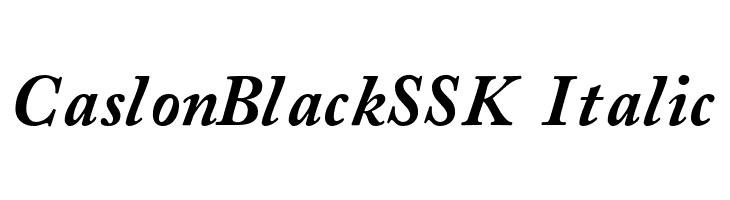 CaslonBlackSSK Italic Font