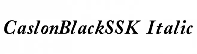 CaslonBlackSSK Italic  Descarca Fonturi Gratis