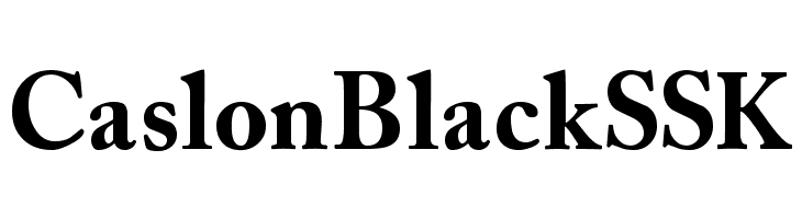 CaslonBlackSSK Font