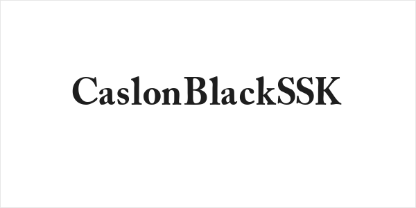 CaslonBlackSSK Logo