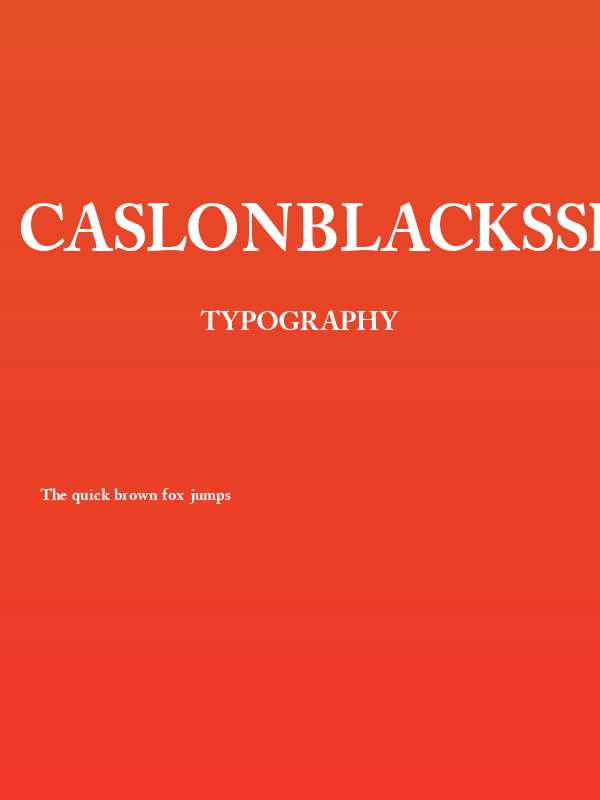CaslonBlackSSK Poster