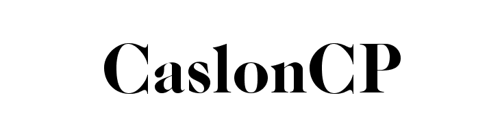 CaslonCP Font