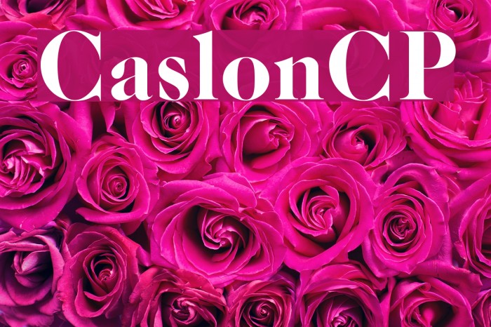 CaslonCP Font examples