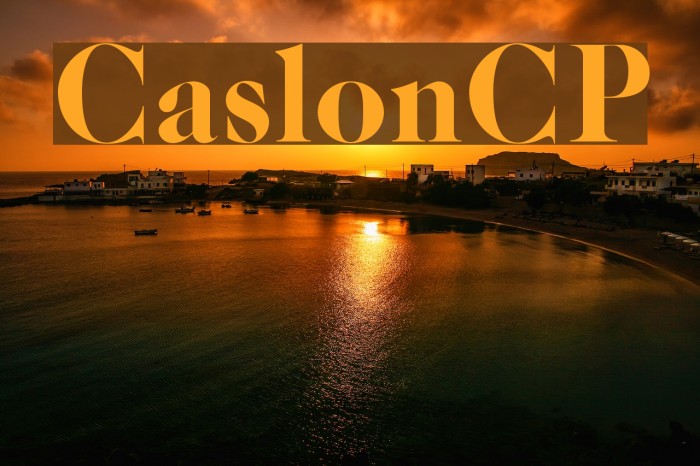 CaslonCP Font examples