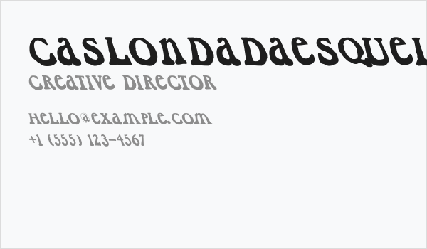 CaslonDadaesqueLeft Business Card