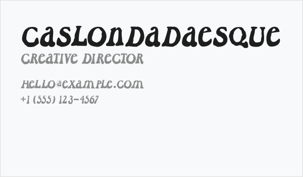 CaslonDadaesque Business Card