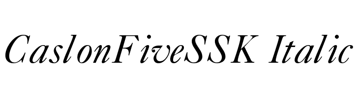 CaslonFiveSSK Italic Font