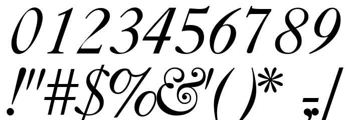 CaslonFiveSSK Italic Font OTHER CHARS