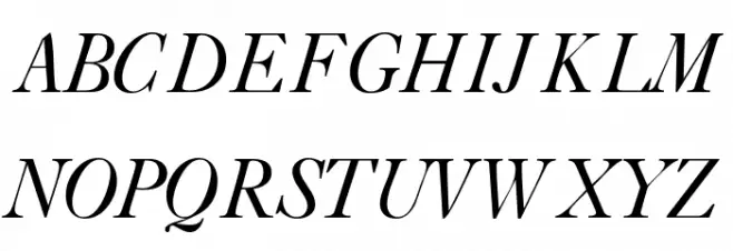 CaslonFiveSSK Italic Font UPPERCASE