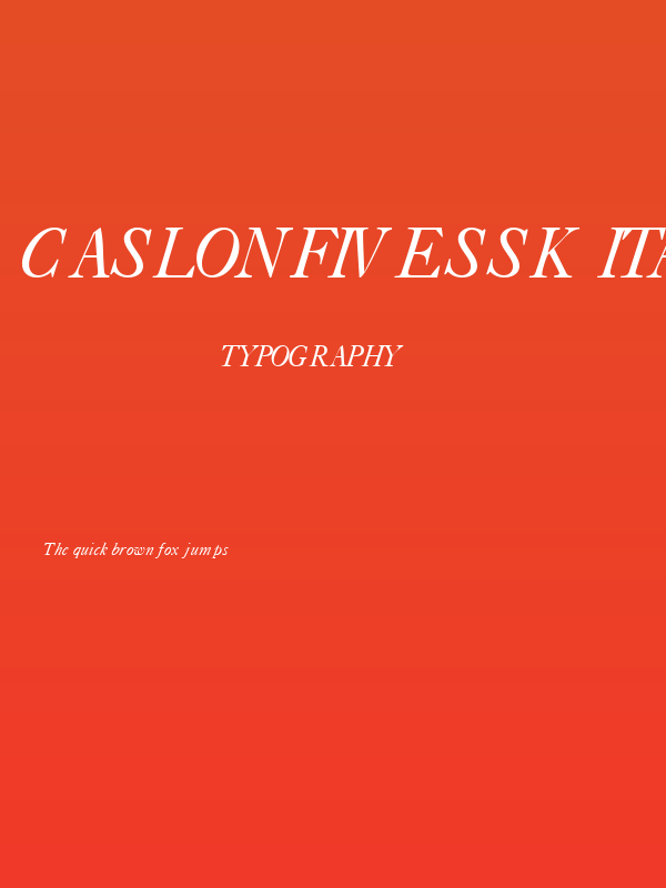 CaslonFiveSSK Italic Poster