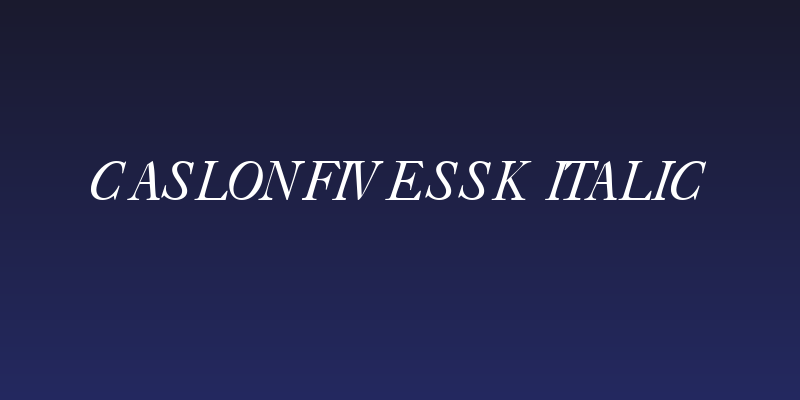 CaslonFiveSSK Italic Social Header