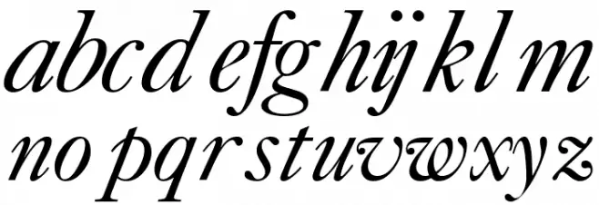 CaslonFiveSSK Italic Caratteri MINUSCOLO