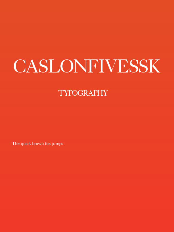 CaslonFiveSSK Poster