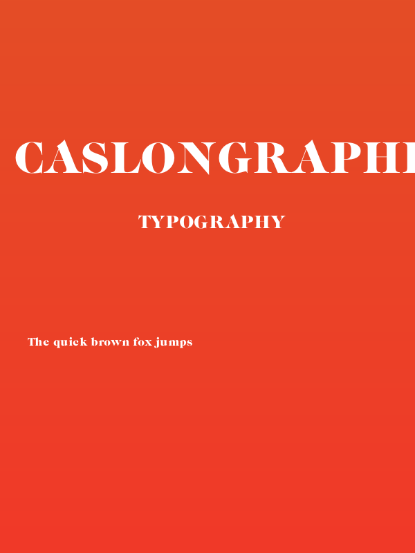 CaslonGraphique-Opti Poster