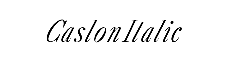 CaslonItalic  Frei Schriftart Herunterladen