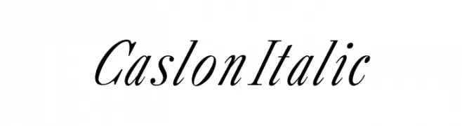 CaslonItalic  免费字体下载