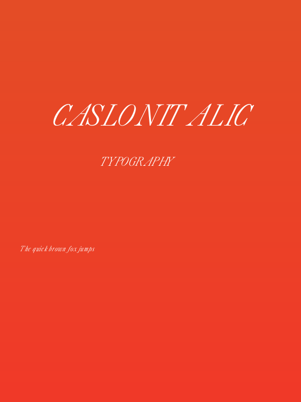 CaslonItalic Poster