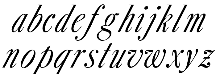 CaslonItalic Font LOWERCASE