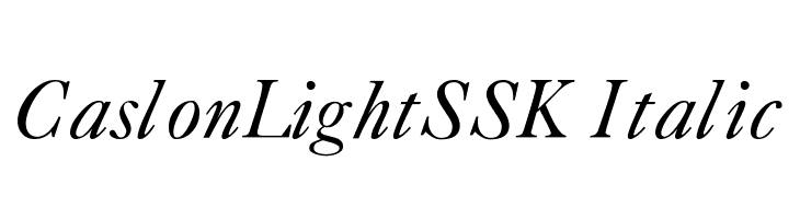 CaslonLightSSK Italic Font
