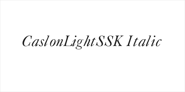 CaslonLightSSK Italic Logo