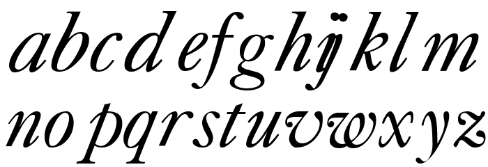 CaslonLightSSK Italic Font LOWERCASE